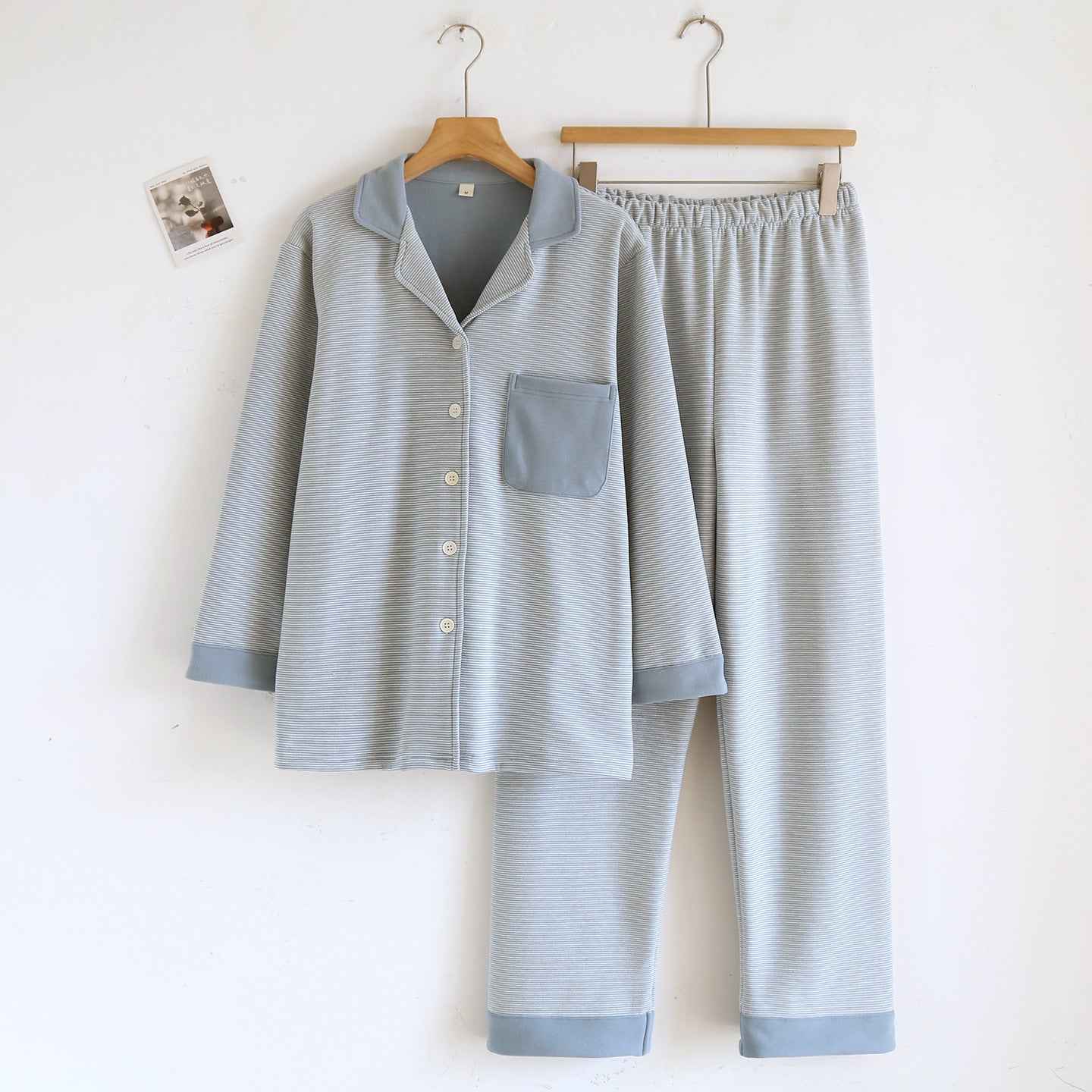 Simple Casual Loose Long-sleeve Pants Homewear Set