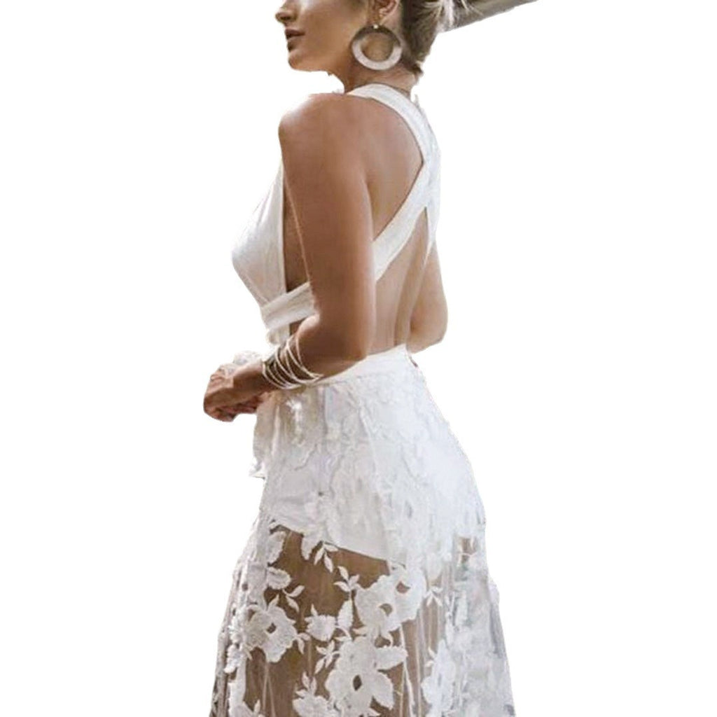 Women's Dress Sexy Lace Cutout Backless