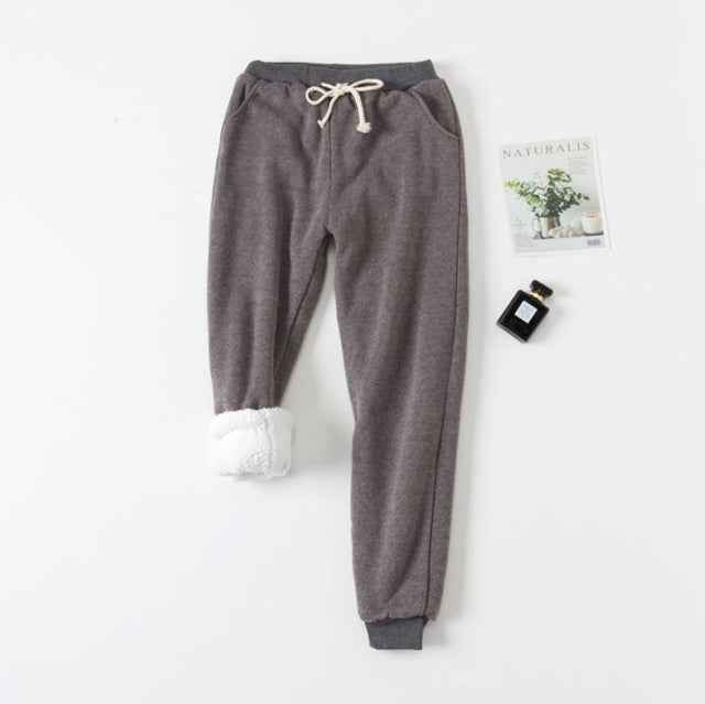 Lammvelours gepolsterte Jogginghose für ultimativen Komfort und Stil