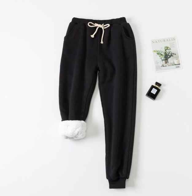 Lammvelours gepolsterte Jogginghose für ultimativen Komfort und Stil