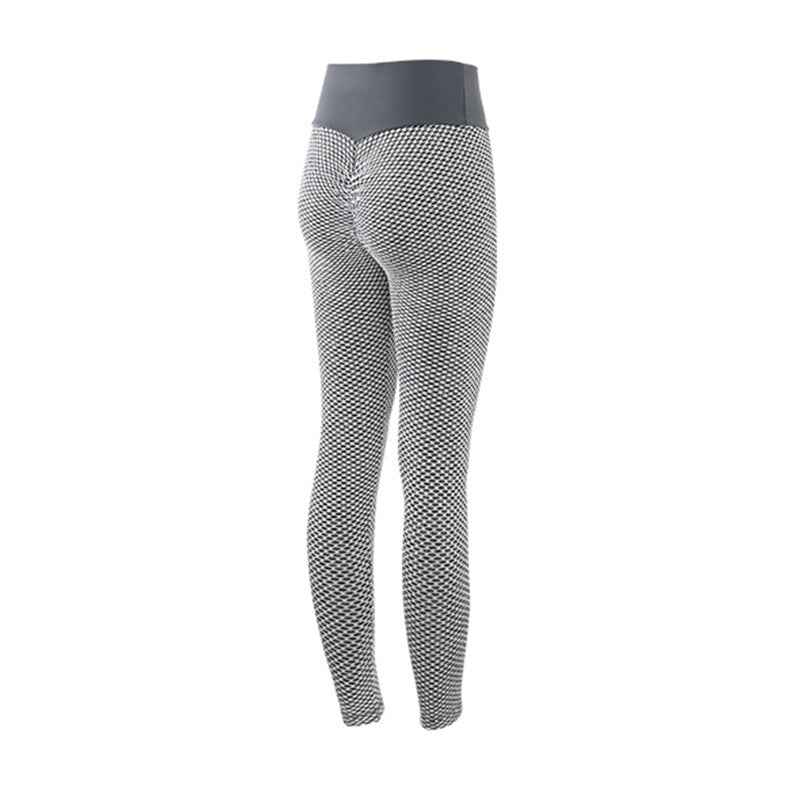 Plaid Leggings Damen – Nahtlose Fitness Yoga Hosen mit hoher Taille und atmungsaktivem Material