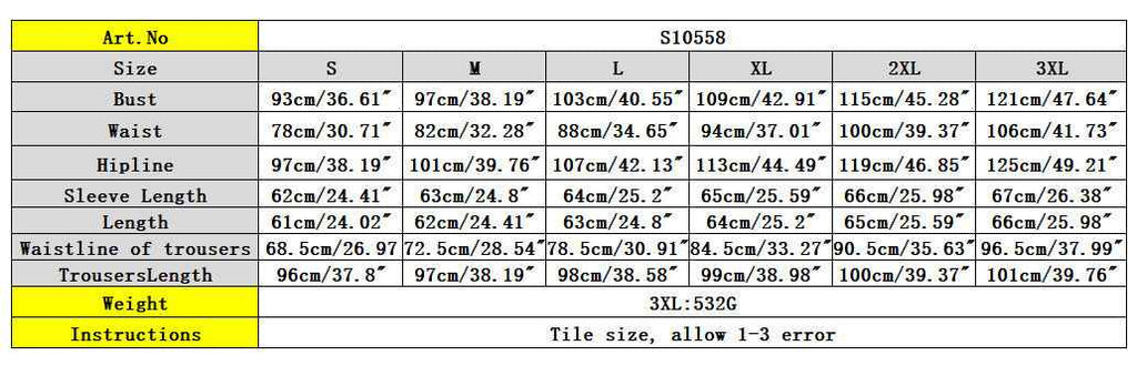 Women's Fashion Color Printed Shirt Suit Two-piece Set