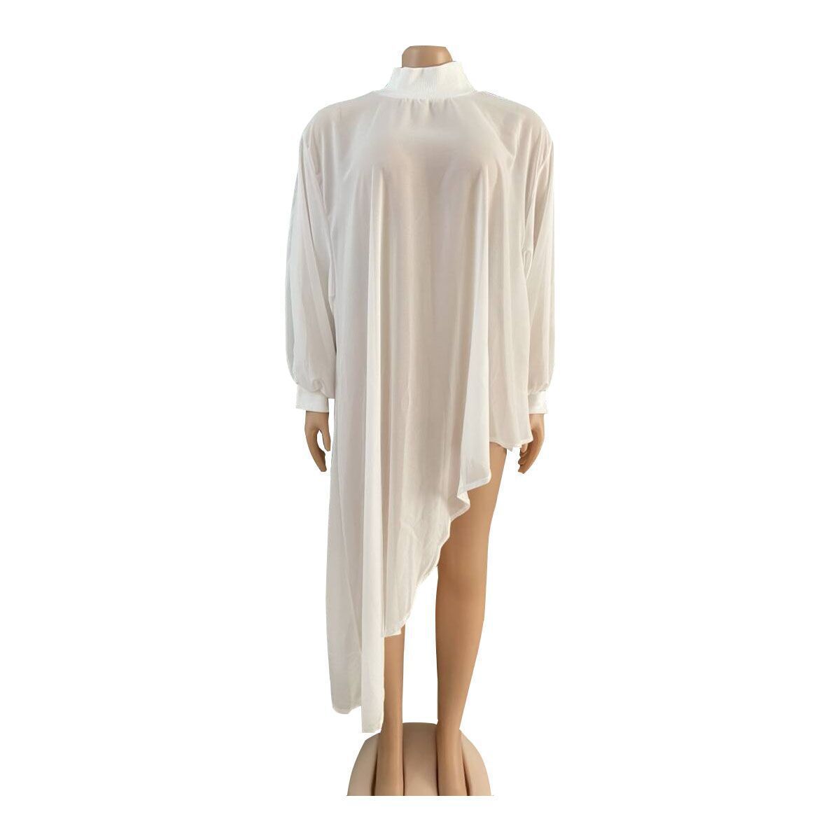 African Fat Woman Irregular Chiffon Loose Women Dress