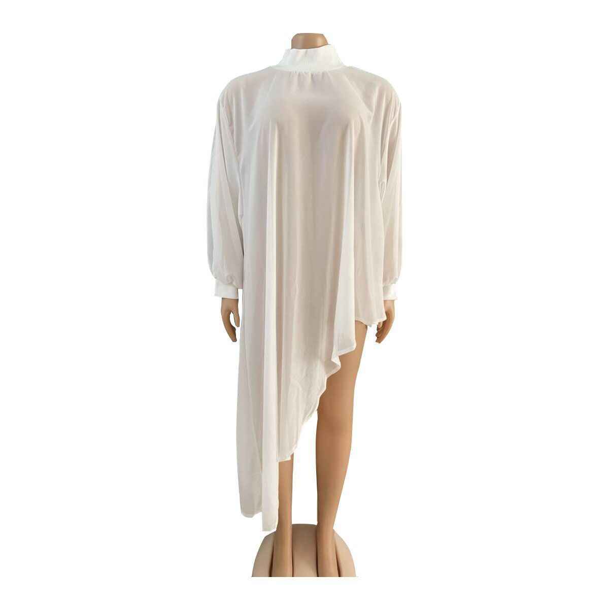 African Fat Woman Irregular Chiffon Loose Women Dress