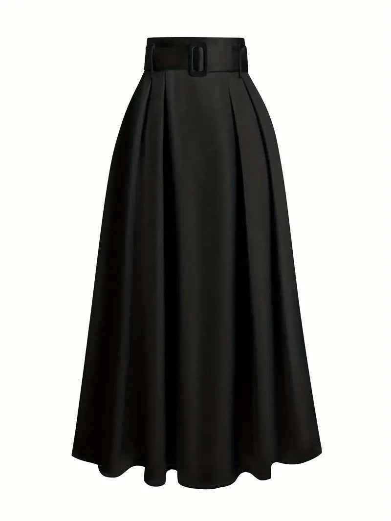 Women's High Waist Pure Color Skirt