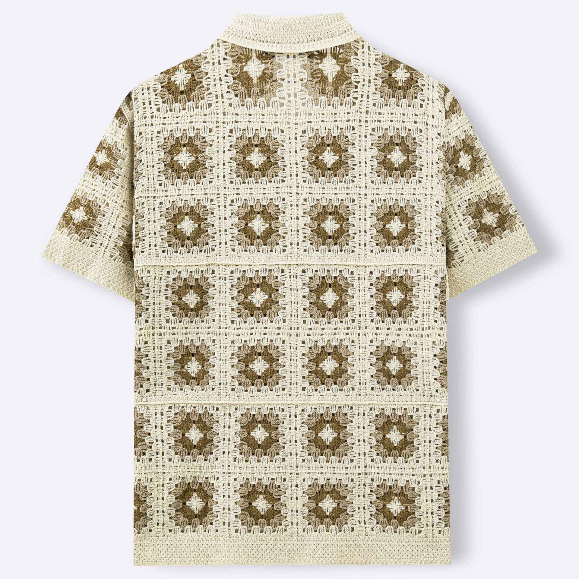 Mens Summer Knitted Short-Sleeve Top