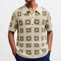 Mens Summer Knitted Short-Sleeve Top