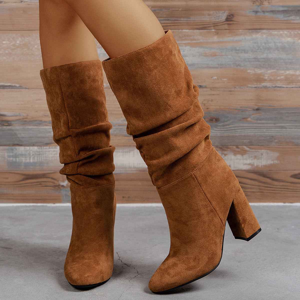 New European And American High Heel Slip-on Fashion Women's Boots