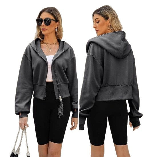 European And American Street Sports Hipster Fashion Casual Double Zip Patchwork Hoodie