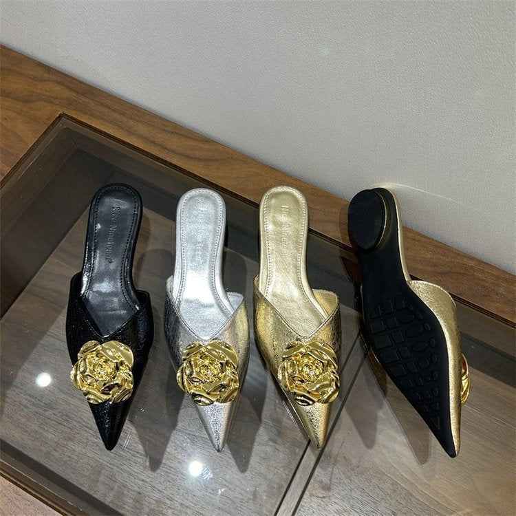 2025women's New Shoes For Spring Fashion Style Metal