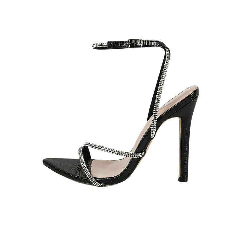 Summer Cross Strap Pointed Toe Open Toe Rubber Women's Shoes
