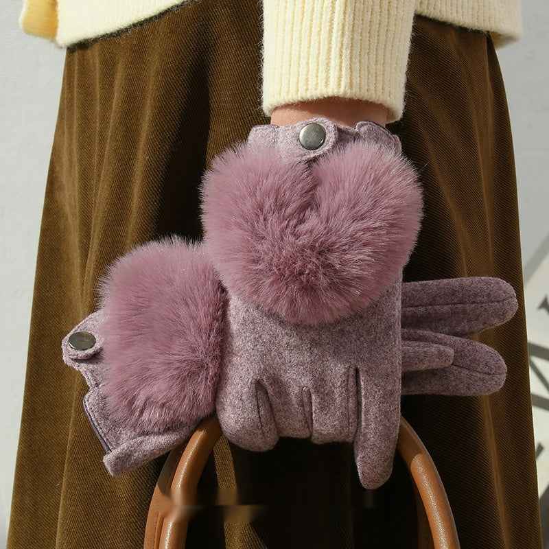 Winter New Cashmere Gloves For Women