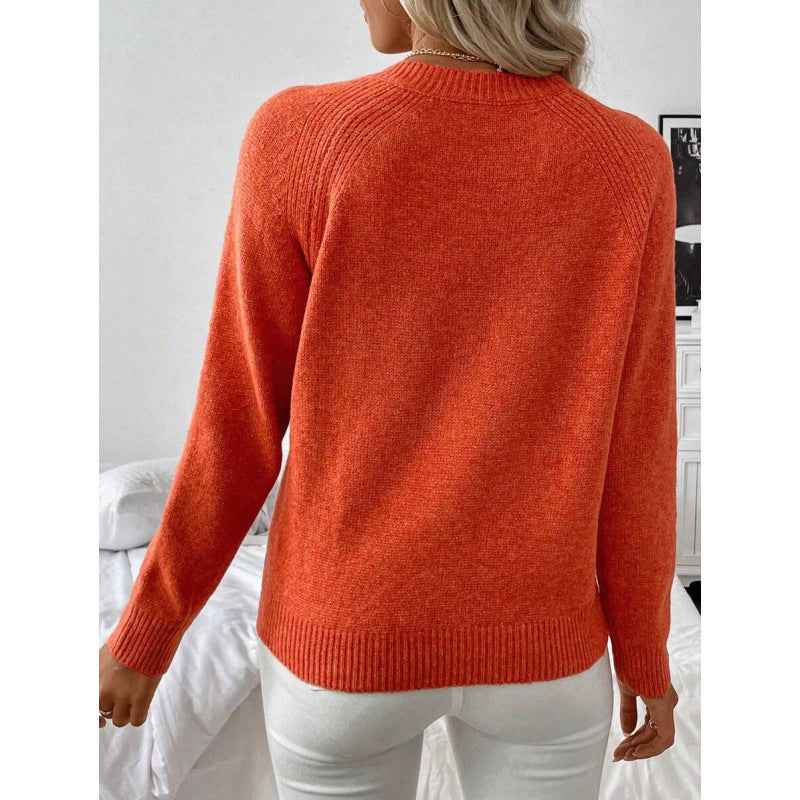 Damenmode Kleid Set Chinesischer Stil - Frauen Freizeit Cardigan mit Knöpfen Strickpullover