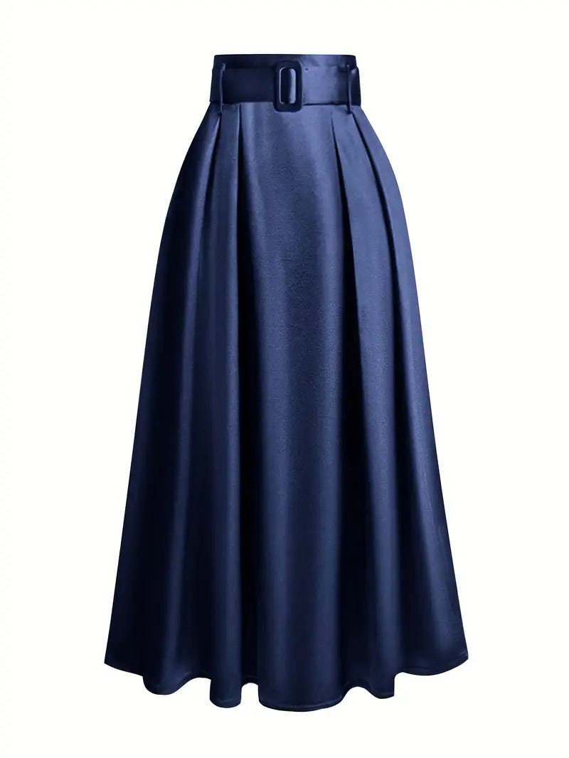 Women's High Waist Pure Color Skirt