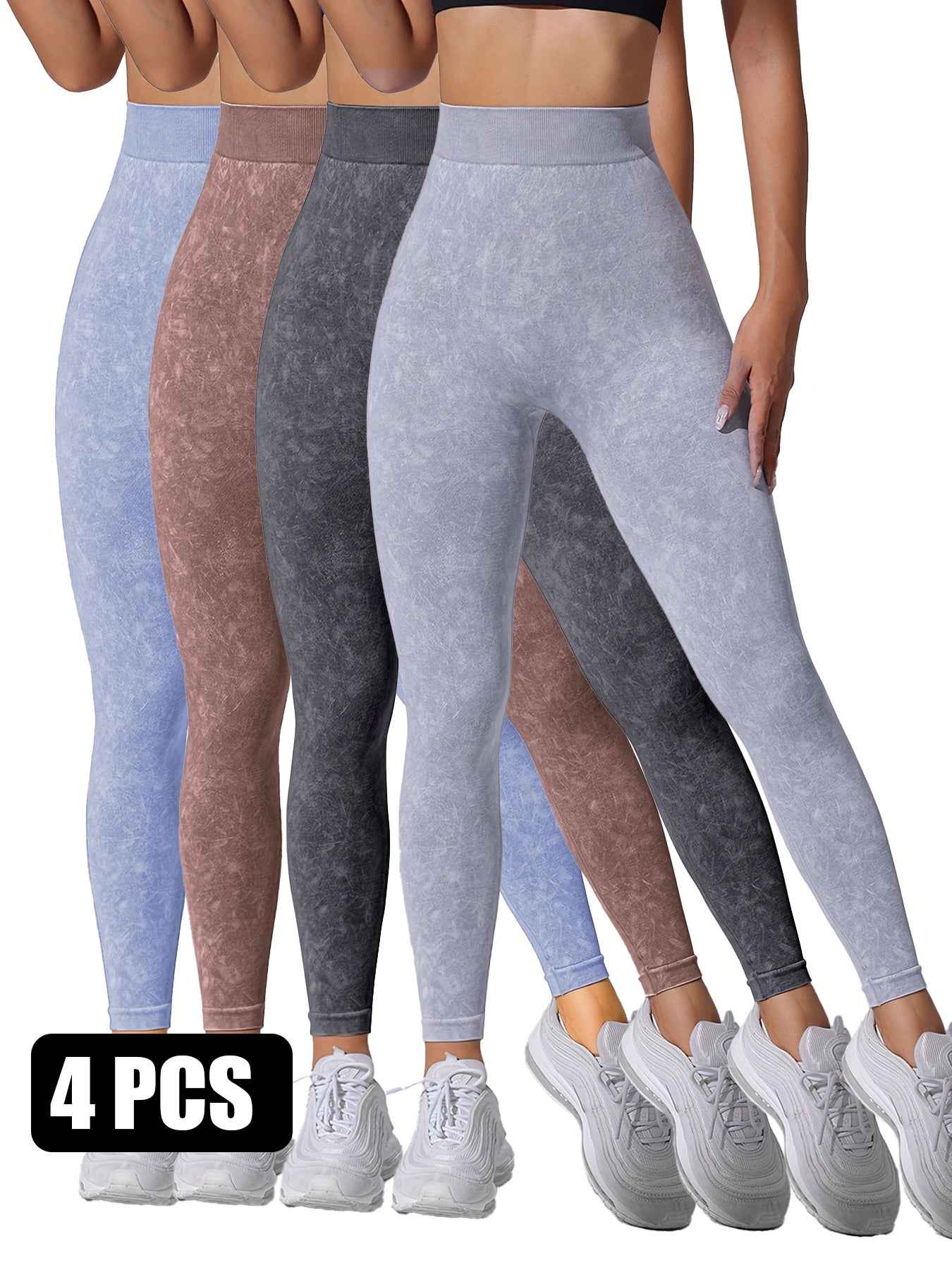 4PACK nahtlose Yoga-Hosen für ultimativen Komfort und Flexibilität