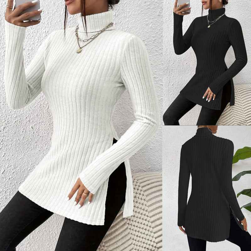 Women's Fashionable Striped Mid-length Top