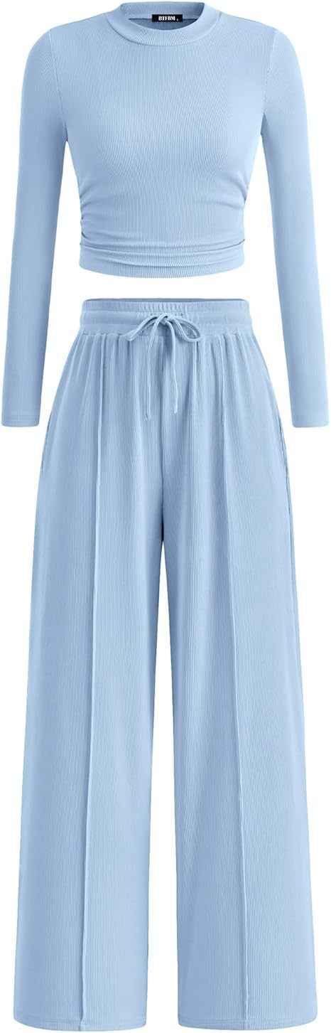 Women's Rib Fashion Navel Casual Suit