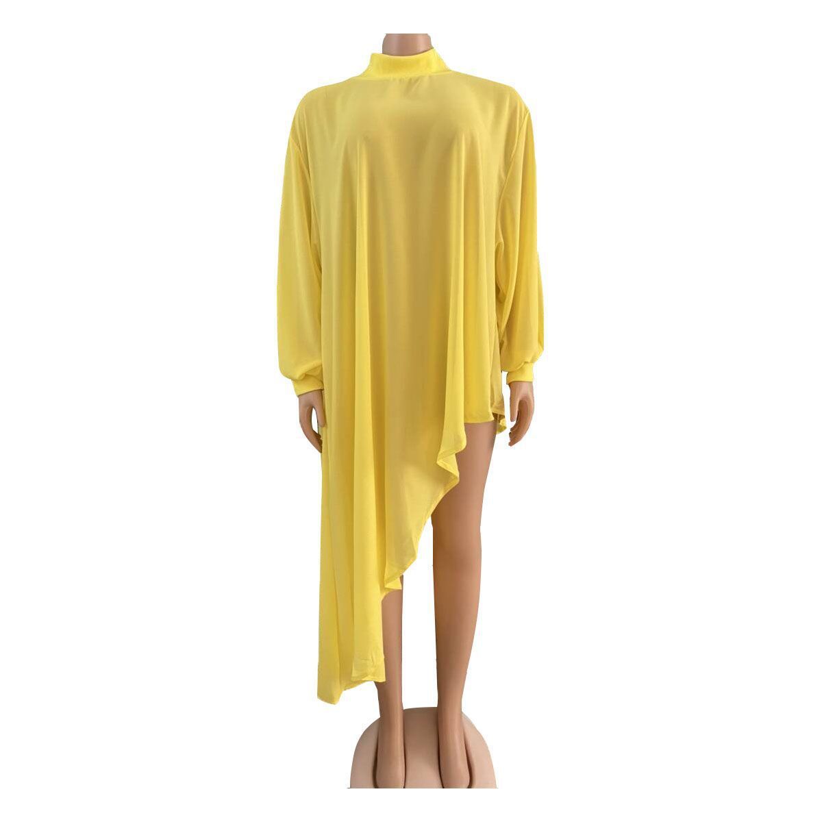 African Fat Woman Irregular Chiffon Loose Women Dress