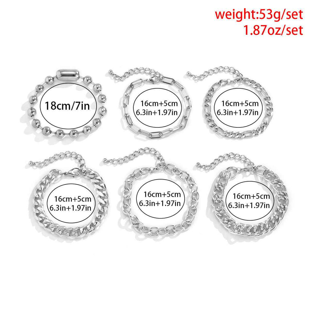 Multi-layer Metal Chain Set Bracelet
