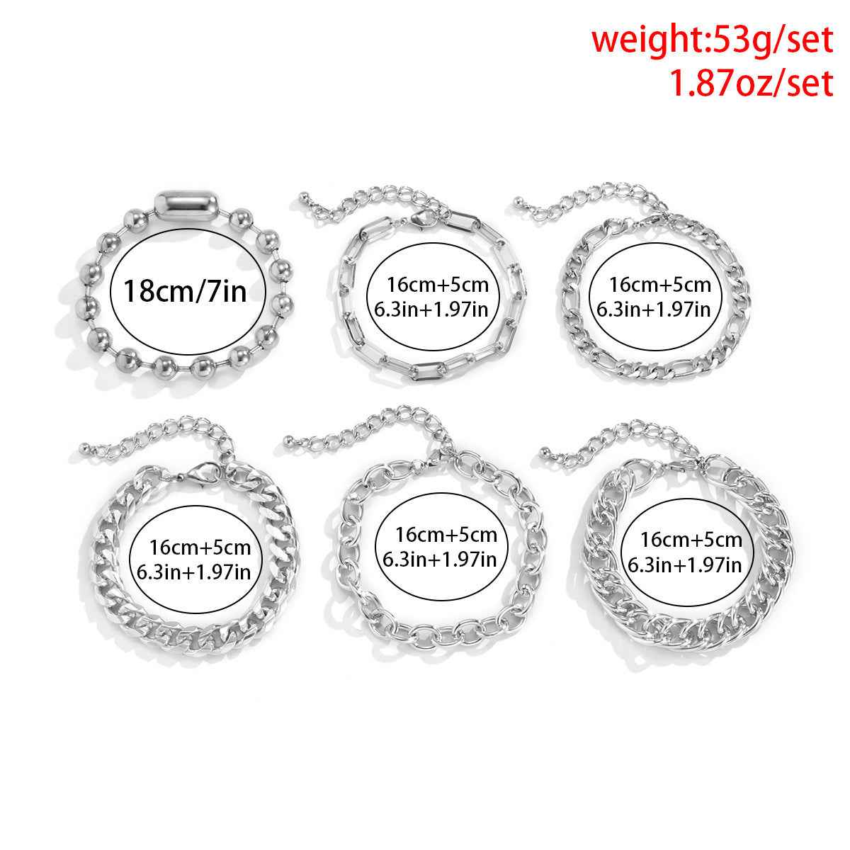 Multi-layer Metal Chain Set Bracelet