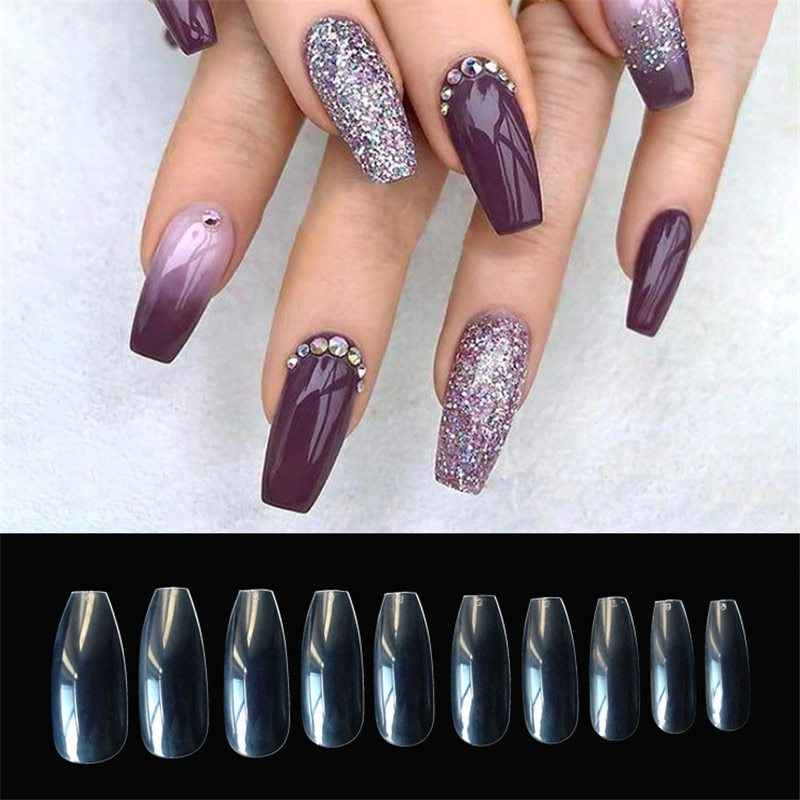 500 transparente natürliche Fake Nails - Hochwertige Kunstnägel für perfekte Maniküre