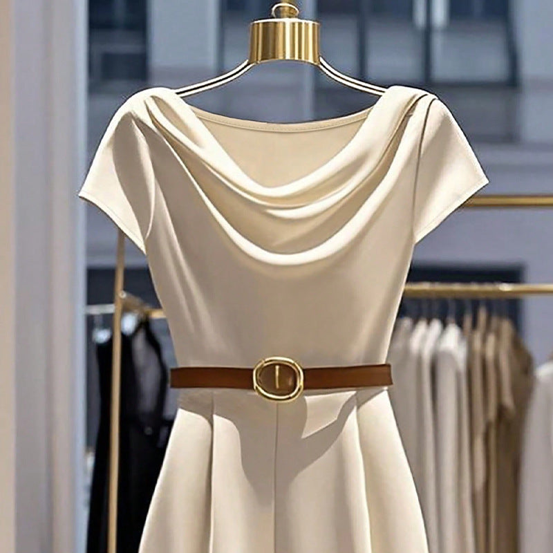 European And American Elegant Style Satin Jumpsuit