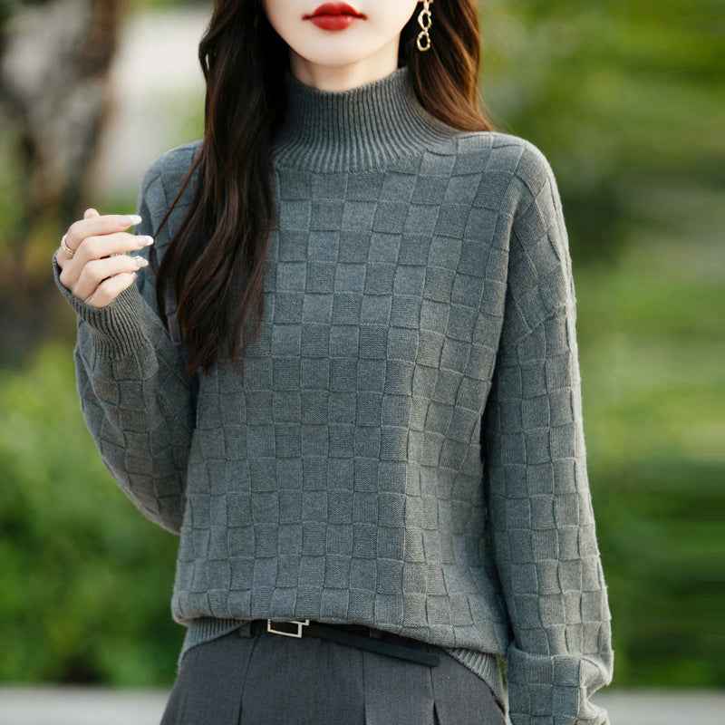 Damen Pullover Langarm Stricktop in einfarbigem Design – Stilvoller, gemütlicher Knitwear für jede Gelegenheit