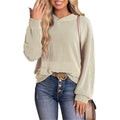 Kapuzenpullover für Damen - Lockerer, gedrehter Bar-Hoodie für Europa und Amerika
