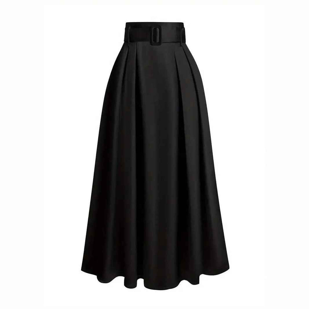 Women's High Waist Pure Color Skirt