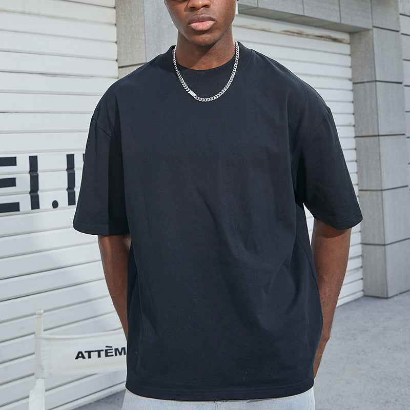 Pure Cotton Loose-fit Men's Short-sleeve T-shirt