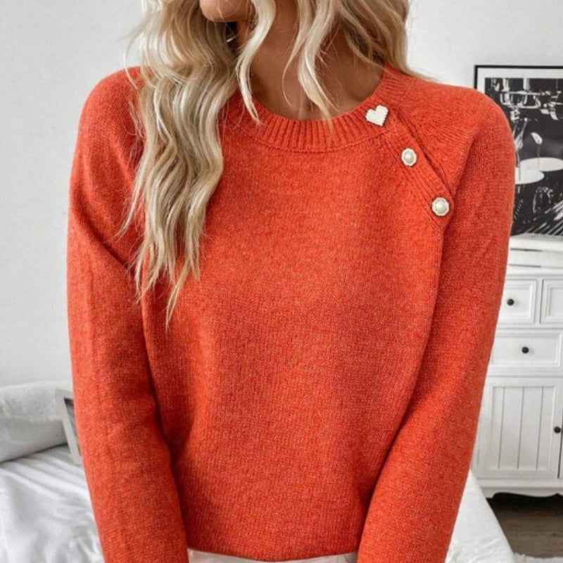 Damenmode Kleid Set Chinesischer Stil - Frauen Freizeit Cardigan mit Knöpfen Strickpullover