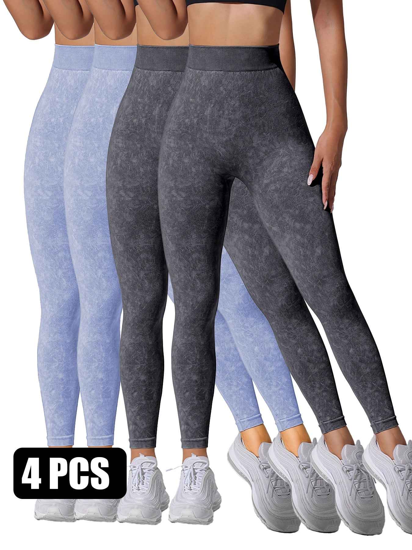 4PACK nahtlose Yoga-Hosen für ultimativen Komfort und Flexibilität