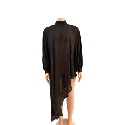 African Fat Woman Irregular Chiffon Loose Women Dress