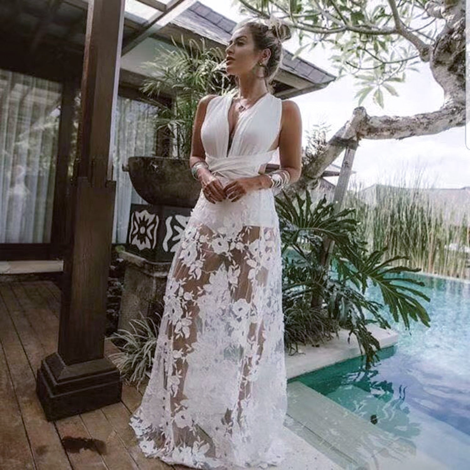 Women's Dress Sexy Lace Cutout Backless