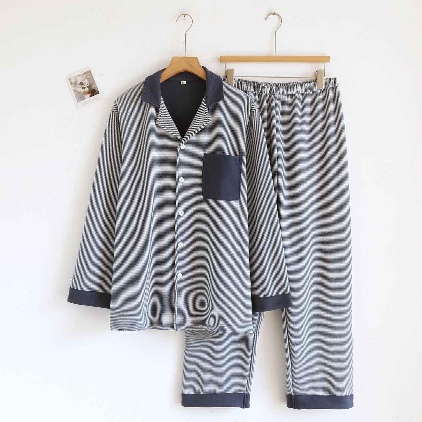 Simple Casual Loose Long-sleeve Pants Homewear Set