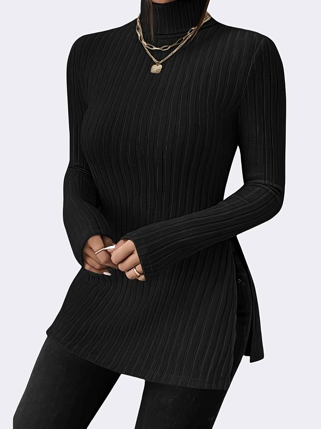 Women's Fashionable Striped Mid-length Top