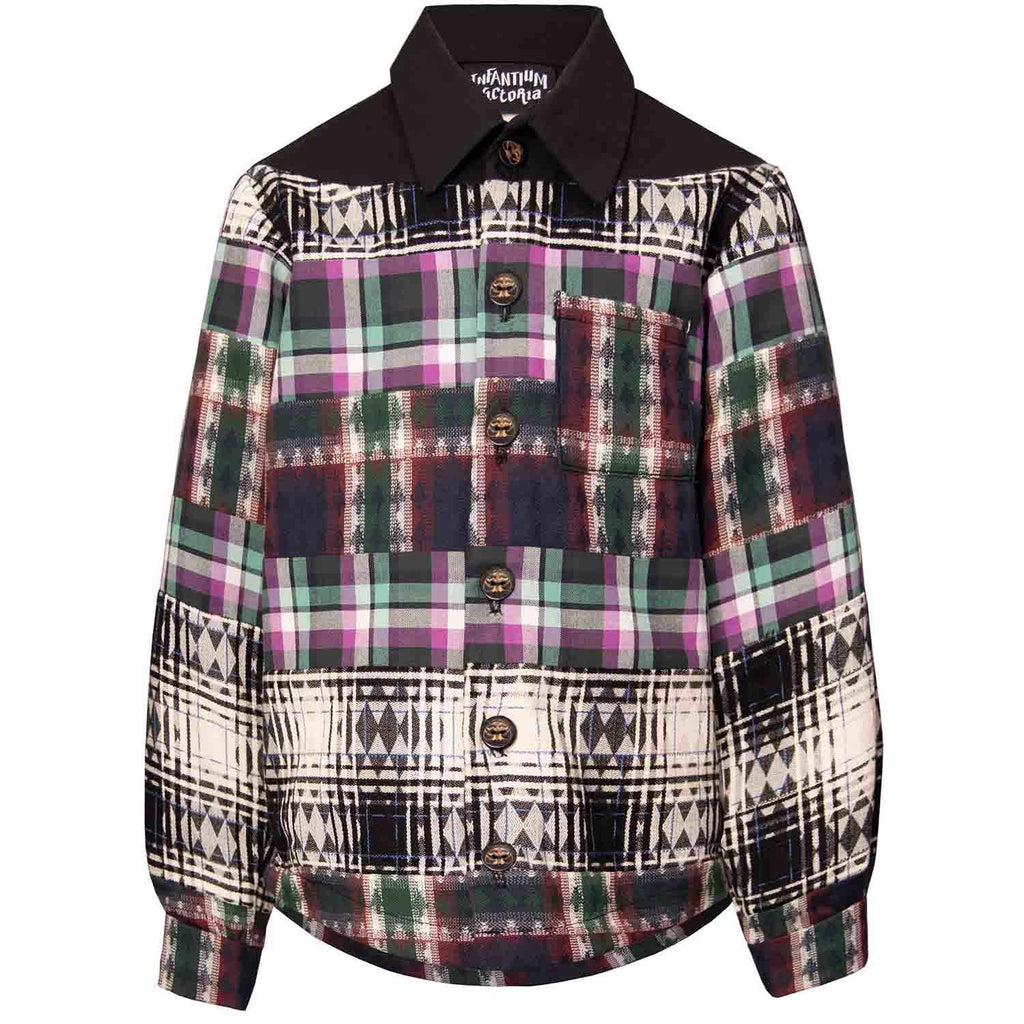 Mixed Tartan Plaid Shirt