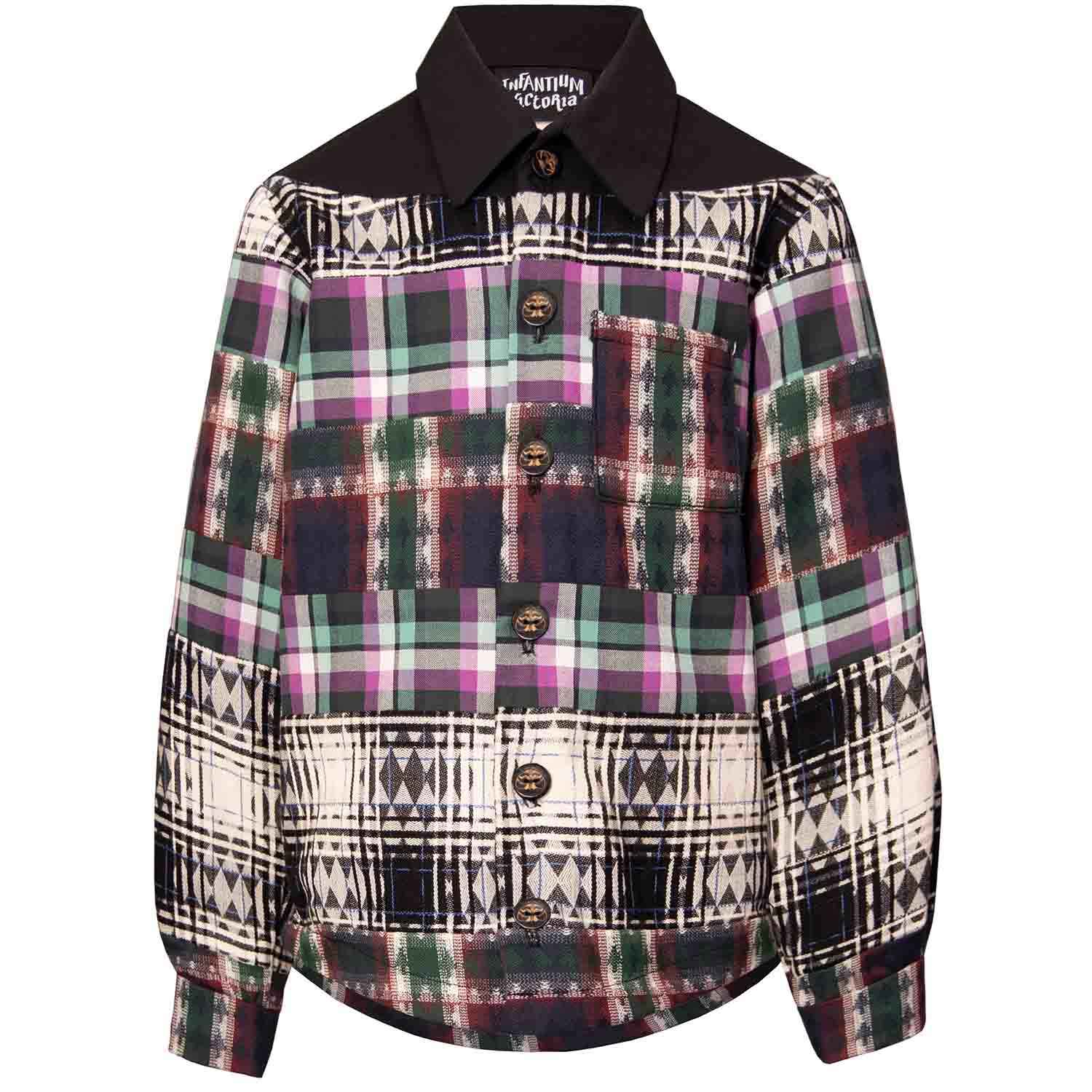 Mixed Tartan Plaid Shirt
