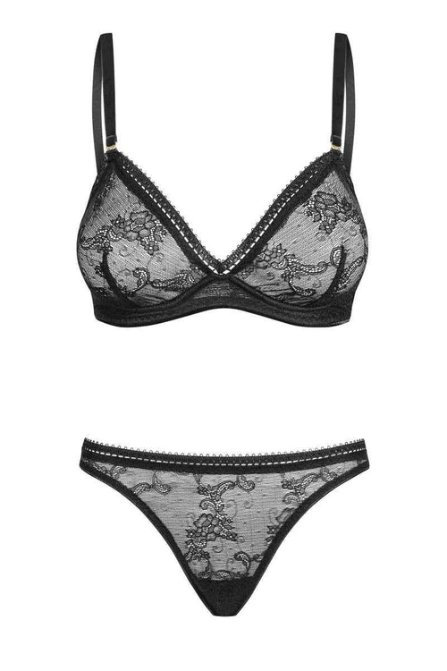 BH Set und Tanga XL - 030418 Set mit Unterwäschenset BH 75E/80D & Panty 42