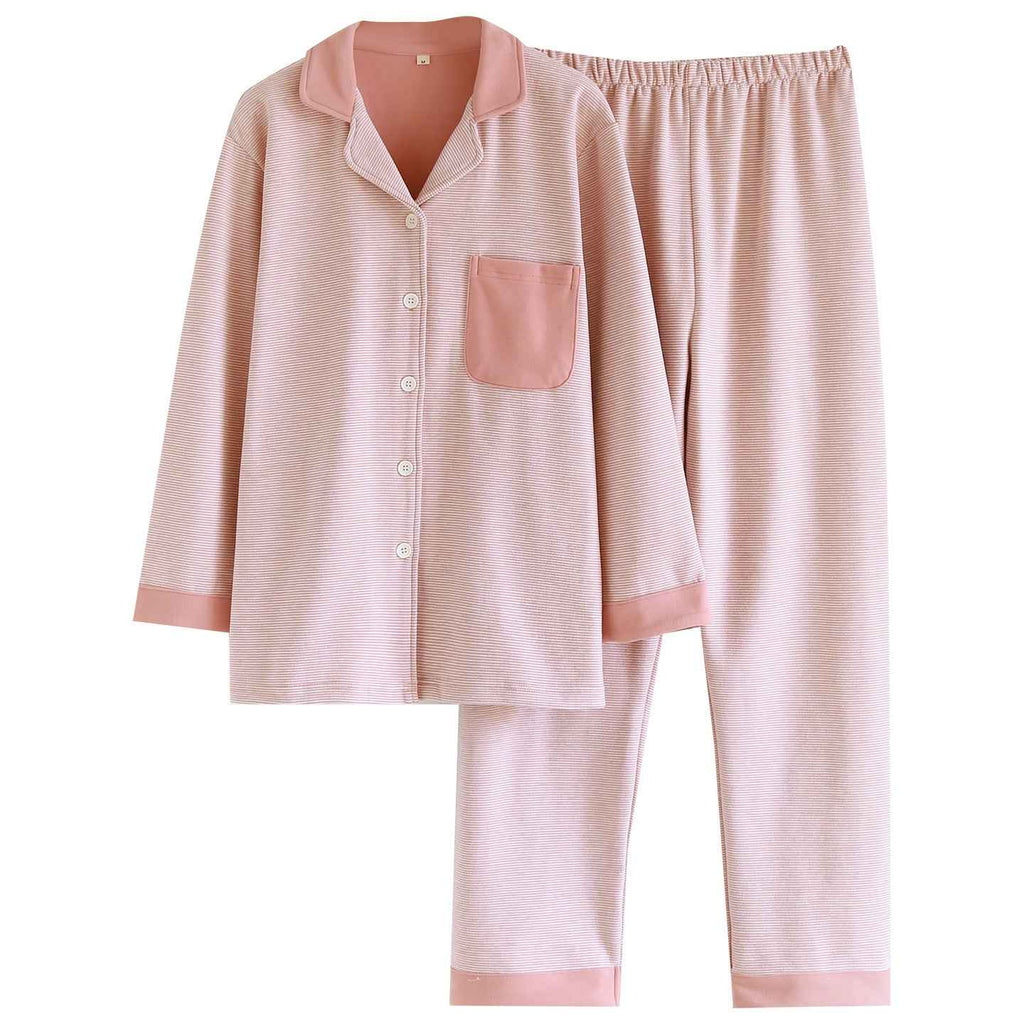 Simple Casual Loose Long-sleeve Pants Homewear Set