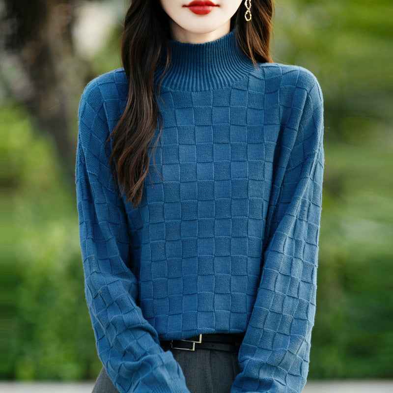 Damen Pullover Langarm Stricktop in einfarbigem Design – Stilvoller, gemütlicher Knitwear für jede Gelegenheit