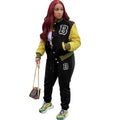 European And American Baseball Uniform Set Letter Two-piece Suit