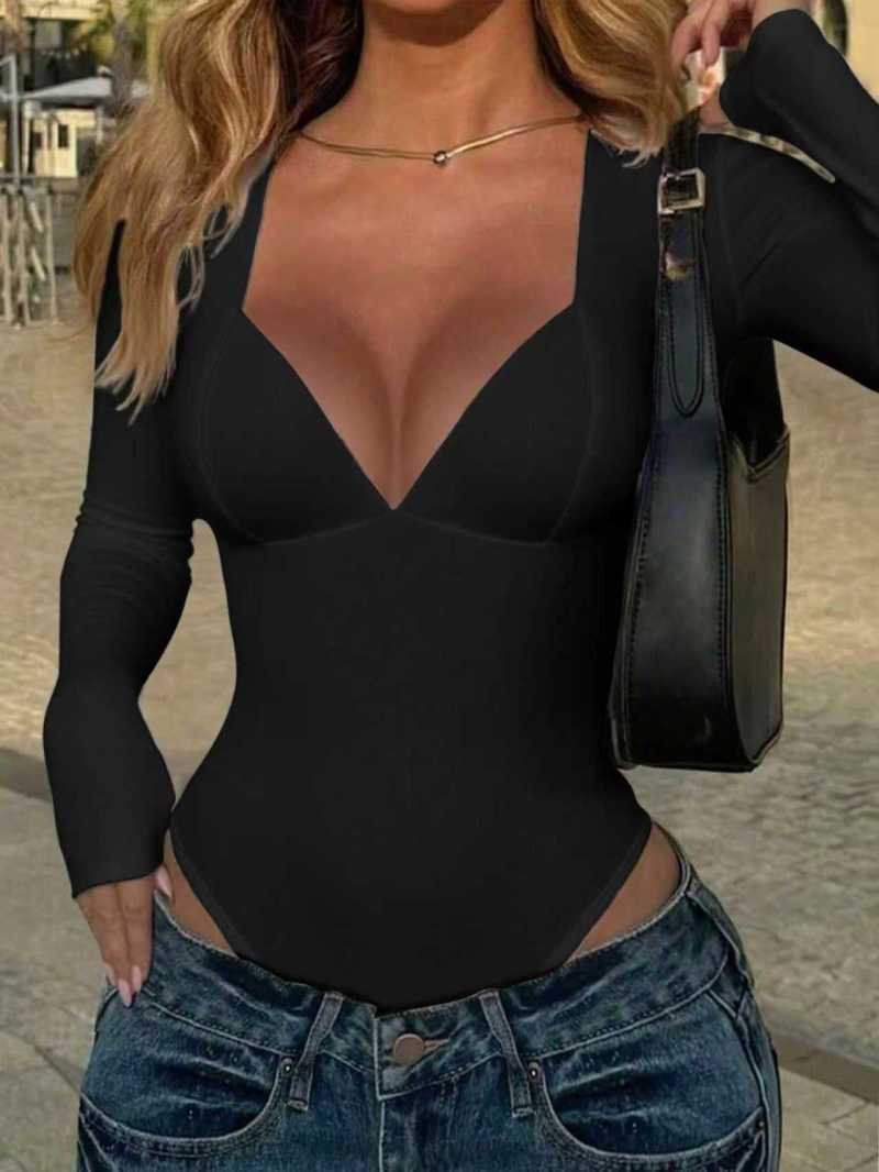 Fashion Solid Color Long Sleeve Baita Women