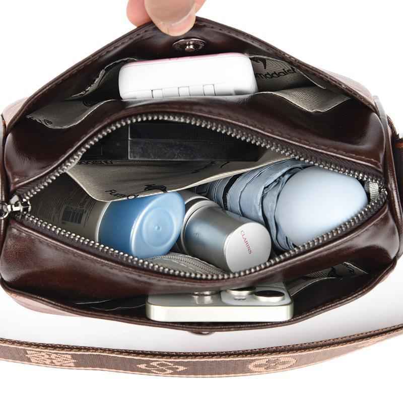 Oil Wax Leather Cross-border Trendy Women's Bag New Retro Double-sided