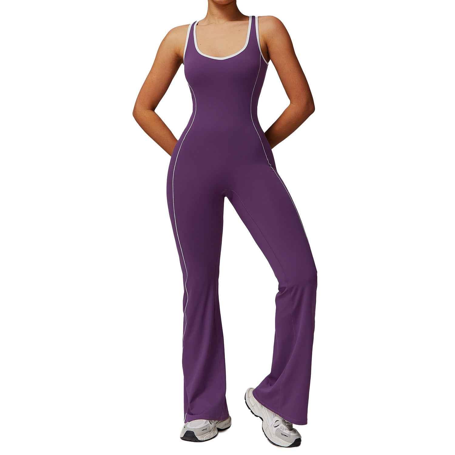 European And American Hollow Beauty Back Yoga Clothes Dance Sports Jumpsuit
