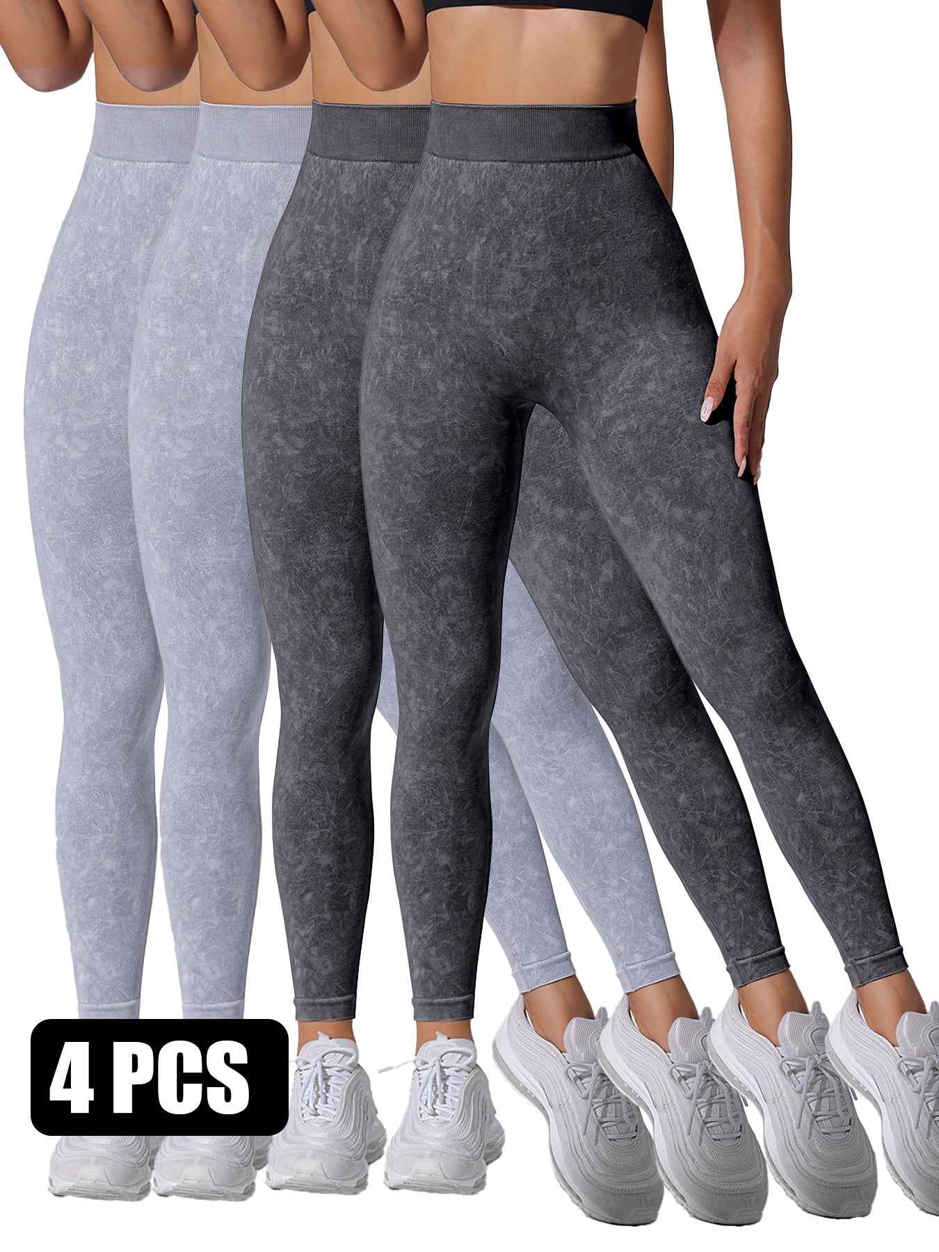 4PACK nahtlose Yoga-Hosen für ultimativen Komfort und Flexibilität