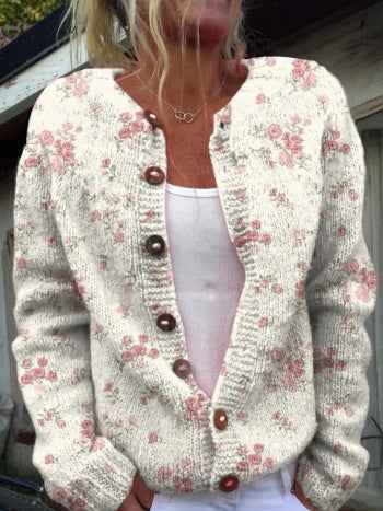 Women's Fashionable Knitted Cardigan Sweater
