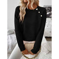 Damenmode Kleid Set Chinesischer Stil - Frauen Freizeit Cardigan mit Knöpfen Strickpullover