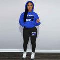 Plus Velvet Hoodie Casual Printed Sports Suit