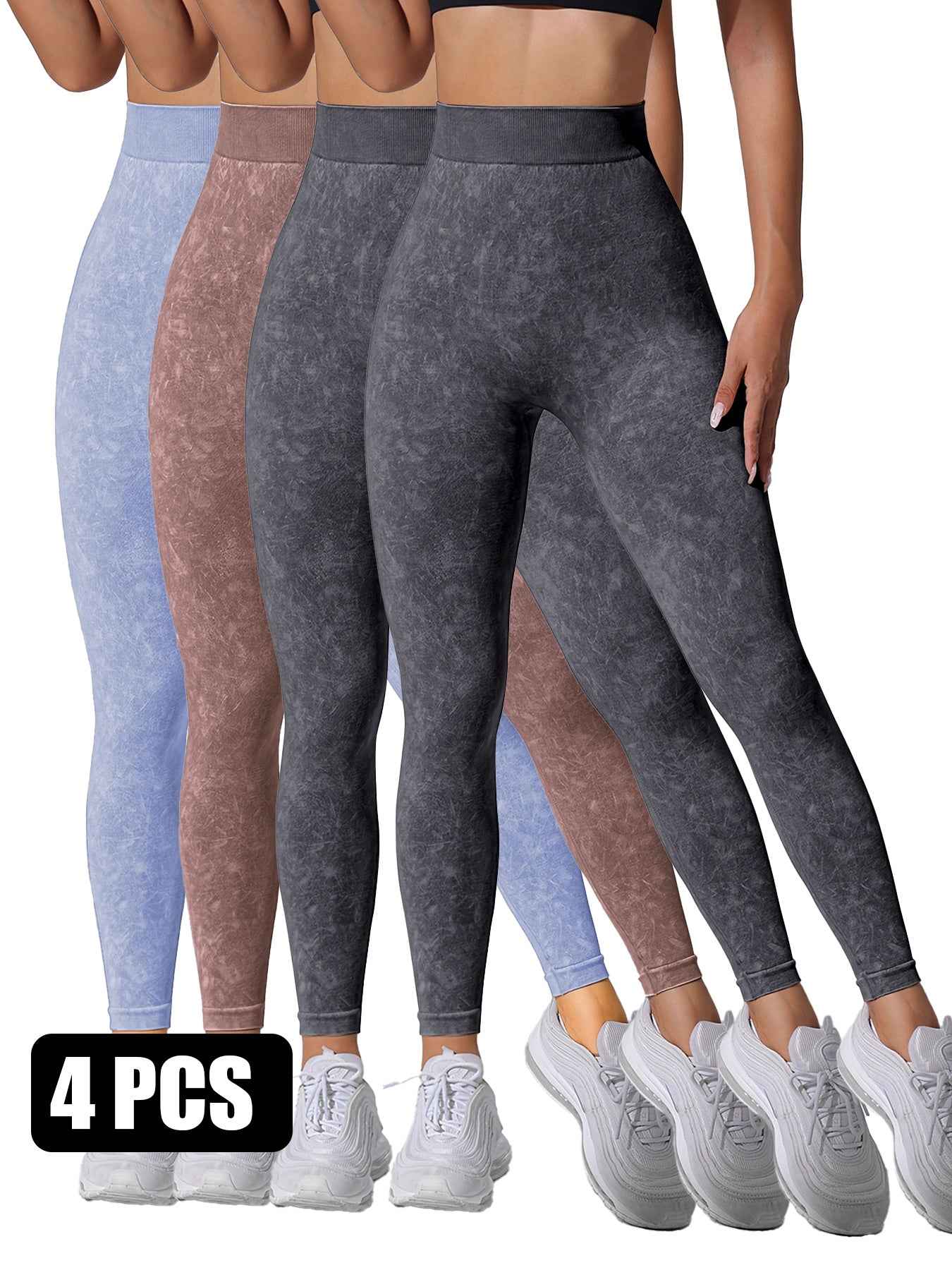 4PACK nahtlose Yoga-Hosen für ultimativen Komfort und Flexibilität